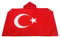 AZ FLAG - Umhangflagge Türkei - 150x90 cm - Türkische Cape Fahne 100% Polyester mit Messing-Ösen - 110g