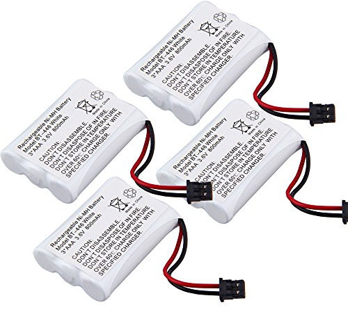 BP-446 BT-446 BT-1005 Batteria per telefono cordless 3,6 V 800 mAh per Uniden (confezione da 4)