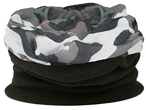 RockJock Schlauchtuch für Männer, multifunktional. Schal, Mütze, Nackenwärmer, Kapuze, Sturmhaube mit Innen-Fleece - Grau - Camouflage urban Grey - Einheitsgröße