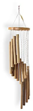Budawi® Windspiel Bambus spiralförmige Klangspiele aus feinem Bambus, Holzklangspiele