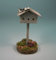 Krippenbau-Lewen Kleine Taubenkobel für Weihnachtskrippe grau. 11 cm. hoch. W1401