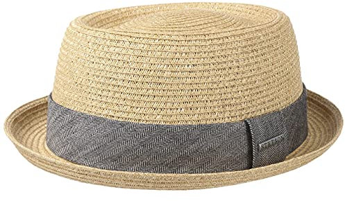 Stetson Strohhut Pork Pie Robstown Toyo Sonnenhut Damen Herren Strandhut Fedora Hut aus Toyo-Stroh Sonnenschutz 40 Frühjahr Sommer Natur XXL (62-63 cm)