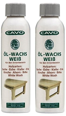 CAVO Öl-Wachs Weiss Bianco 2x250 ml für helle Holzoberflächen
