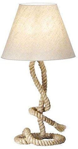 linoows Taulampe, Maritime Hockerleuchte, Seillampe, Große Tau Lampe 70 cm