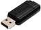 Verbatim PinStripe USB-Stick 128GB, USB 2.0, USB Speicherstick, für Laptop Notebook Ultrabook TV Autoradio, USB 2.0 Stick, Datenstick mit Schiebemechanismus, Schwarz