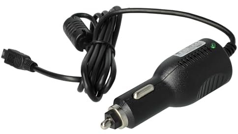 vhbw Caricabatteria per navigatore da Auto con Ingresso Mini-USB con TMC Integrato e Altri per Tomtom One, Tomtom Go
