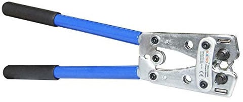 KATSU Herramienta para Engarzar Cables de Trinquete 6-50 mm², Alicates de Crimpado HX-50B, CU AL Crimpadora Terminales Electricos, mano Herramienta de Electricista 10, 8, 6, 4, 2, 1/0 AWG Ajustes 4164344