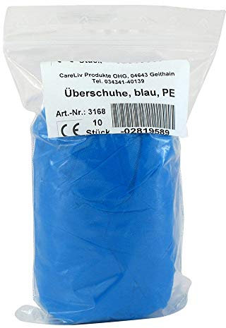 ÜBERSCHUHE Einmal Kunststoff blau 10 St