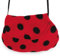 KarnevalsTeufel.de Fleecetasche, Verschiedene Designs, Umhängetasche, Tier-Prints, Accessoire, Ergänzung zu Ihrem Kostüm, Handtasche, Tasche, große Auswahl (Marienkäfer)