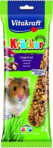 Vitakraft Hamster Kracker Leckerli-Sticks mit Trauben und Nüssen, 2 Stück