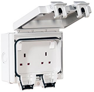Tower Flue Components ODSS 13A IP66 Rated Double Switched Outdoor Socket