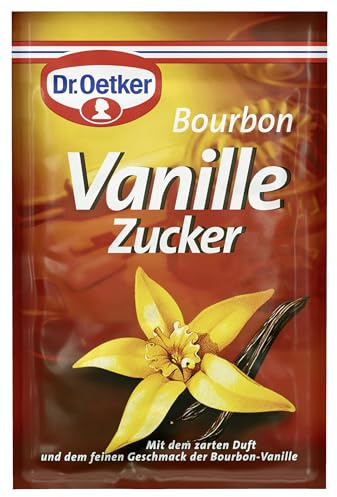 Dr. Oetker Bourbon Vanille Zucker, 13 x 3 x 8 g, Zucker verfeinert mit Extrakt aus edlen Bourbon-Vanilleschoten, zum Aromatisieren von Kuchen, Desserts & Shakes, vegan