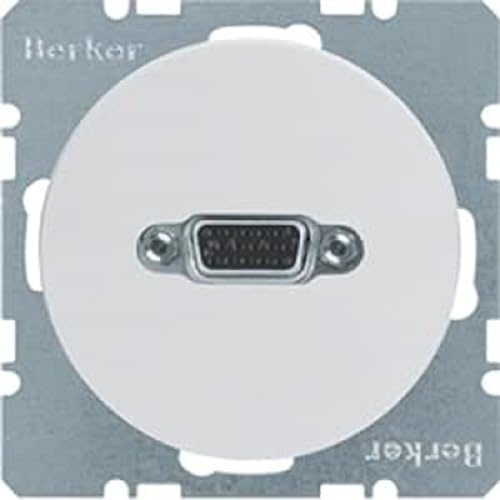Toma VGA con terminales a tornillo y mordaza, R.1/R.3, blanco polar, brillo