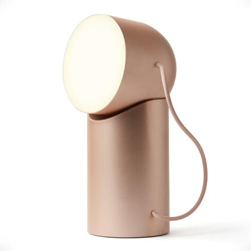 Lexon ORBE wiederaufladbare LED-Tischlampe, kabellos mit abnehmbarem magnetischem und drehbarem Kopf, geeignet für Nachttisch, Büro oder Terrasse - Gold