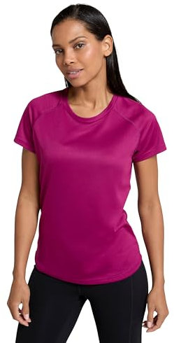 Mountain Warehouse Endurance Womens T-Shirt - IsoCool Ladies Top, UV Protection UPF30+ Tee, Breathable & High Wicking - for Spring Summer, Running, Travelling Purple (Plain) Women's Size 6