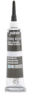 PEBEO 774 CERNE Rilievo, Piom, Piombo imit, 20 ml (Confezione da 20), unità