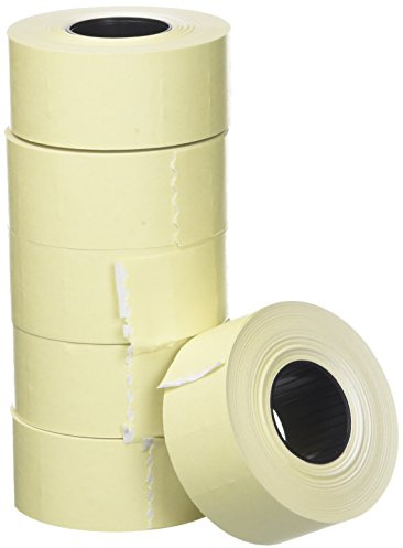 APLI 100917 Packung mit 6 Rollen für Etikettiermaschine, Weiß