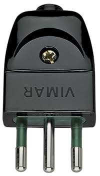VIMAR – Stecker 2-polig + Erde 10 A S11 Axial Schwarz