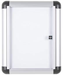Bi-Office-Vitrine für den Innenbereich mit zusätzlichem, abschließbarem magnetischem Whiteboard, Größe: 306 x 376 mm - 1xA4