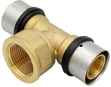 Pipetec Pressfitting T Stück 32x3 1 Zoll Innengewinde TH Kontur Verbundrohr, DVGW, TH-Profil
