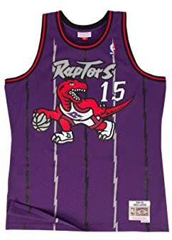 Mitchell&Ness M&N Mixte Nba Swingman Maillot 2.0 T. Raptors 1998-99 V. Carter #15 T shirt, Mauve, M EU