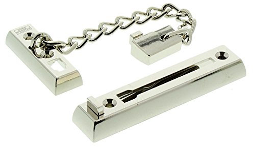 Burg Wächter Sicherheits-Türkette mit Kindersicherung, 15 cm Länge, TK 75 SB, Vernickelt, Kettenlänge: 15 cm