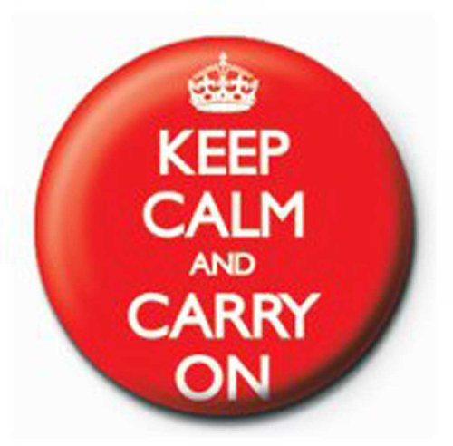empireposter Keep Calm - Button Badge - Carry On