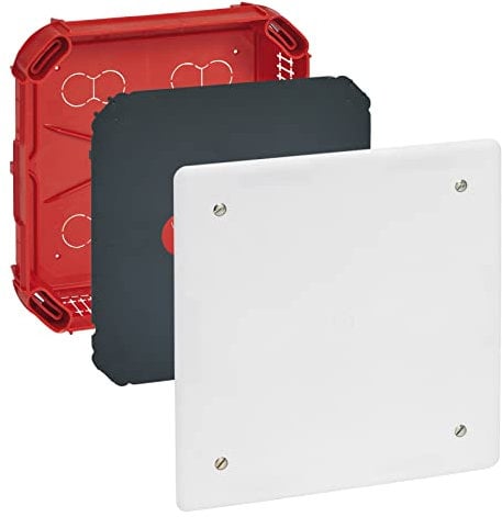 Legrand - Boîte de dérivation pour maçonnerie - 175x175x40mm - avec couvercle et vis