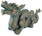 Design Toscano AL25253 Wandskulptur Asiatischer Drache der Großen Mauer: Groß, Harz, grün, 23 x 75 x 38 cm