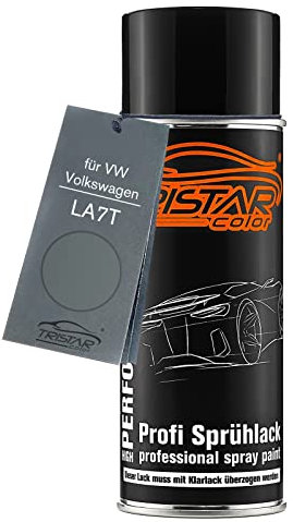 TRISTARcolor Autolack Spraydose für VW/Volkswagen LA7T United Grey Metallic Basislack Sprühdose 400ml