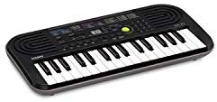 Casio Musical Instruments SA-47 - Mini tastiera elettronica polifonica ad 8 Voci e 32 tasti, Nero/Grigio