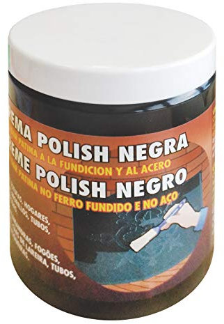 Pyro Feu 24801-12 Crema para pulir Metales y Hierro Protege chimeneas Tarro de 200 ml, Pasta de Grafito, Negra, Unico