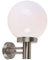 Qazqa - Moderne Außen Wandleuchte Stahl I Silber I nickel matt Edelstahl I nickel matt IP44 - Sfera I Außenbeleuchtung - Kunststoff Rund - LED geeignet E27