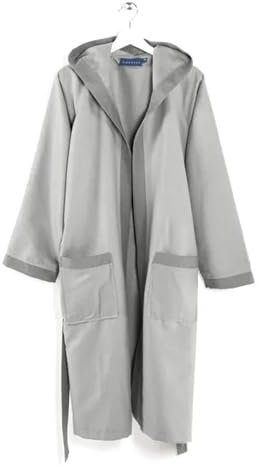 Caleffi Accappatoio Bicolor Uomo Donna Microfibra Grigio - Taglia XXL