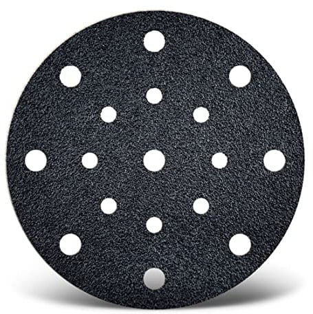MENZER Black Schleifscheiben 150 mm, 17-Loch (50 Stk.) K120 | f. Exzenterschleifer, Siliciumcarbid, Klettbefestigung