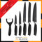 Royalty Line RL-COL5 W Set di 5 coltelli con rivestimento antiaderente + pelapatate nero
