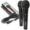 Skytec 2x Black Wired Dynamic Microphone PA Karaoke Plastic Handheld Vocal Mic Fenton