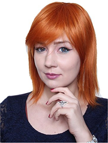 Prettyland Damen Kurze 35cm One Piece Nami Kupfer-Rot orange Perücke Cospllay Wig C352