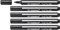 STABILO - Gefederter Dreikant-Filzstift - Trio Scribbi - 5er Pack - schwarz