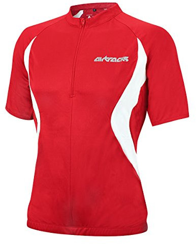 Airtracks Herren Fahrradtrikot Kurzarm Team Radtrikot Jersey Bike Radler Shirt Atmungsaktiv Schnelltrocknend Reflektierend Größen XS S M XL XXL XXXL XXXXL - rot - S