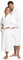 ZOLLNER Accappatoio - soffice e assorbente - Unisex - S - bianco - esterno poliestere e interno cotone misto - lavabile - qualità alberghiera - Certificato OEKO TEX (R)