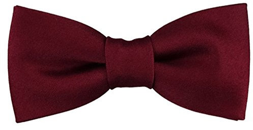 TigerTie - Kleinkinder Baby Fliege in bordeaux weinrot mit Gummizug 29 bis 40 cm Halsumfang verstellbar + Aufbewahrungsbox