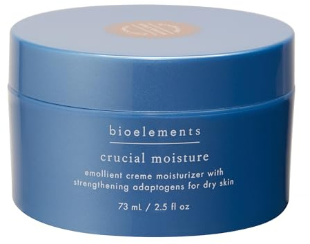 Bioelements Crucial Moisture - 2.5 fl oz - Emollient Cream Facial Moisturizer for Dry Skin - Improve Fine Lines - Vegan, Gluten Free - Never Tested on Animals - AM Moisturizer - Face Lotion
