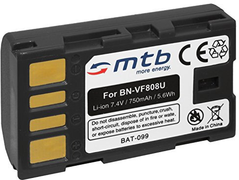 Ersatz-Akku BN-VF808 für JVC GZ-HD3, HD5, HD6, HD7, HD10, HD30, HD40... / GR-DA20... - s. Liste!