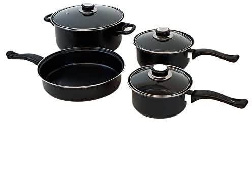 Streetwize LWACC170 Cookware Pan Set 7 Pieces Cassarole Dish Saucepan Frypan