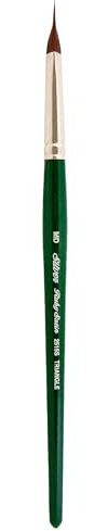 Silver Brush Limited - Pinceau Triangle 2515SMD Ruby Satin pour Acrylique Fluide - Manche Court - Taille M