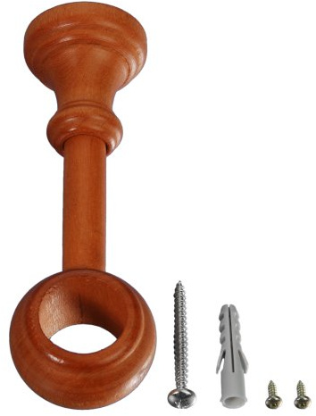 Liedeco Träger für Gardinenstangen Thüringen einläufig, ø 28 mm, 1 Stk kirschbaum | L 12 cm