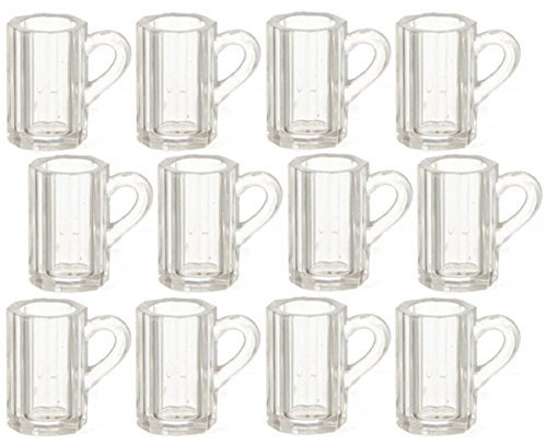 Melody Jane Miniatura para Casa de Muñecas Pub Set de Accesorios 12 Cerveza Tazas Pinta Gafas 0293
