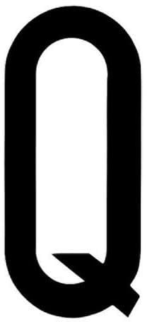 Lampa 07978 T Aufkleber Q, Schwarz, 8 x 3,5