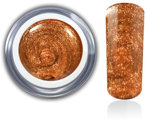Farbgel metallic Bronze Braun UV Led Gel Nageldesign Nagelgel Gelnägel Nailart RM Beautynails 1er Pack (1x5ml)